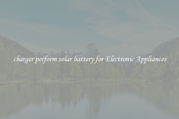 charger perform solar battery for Electronic Appliances