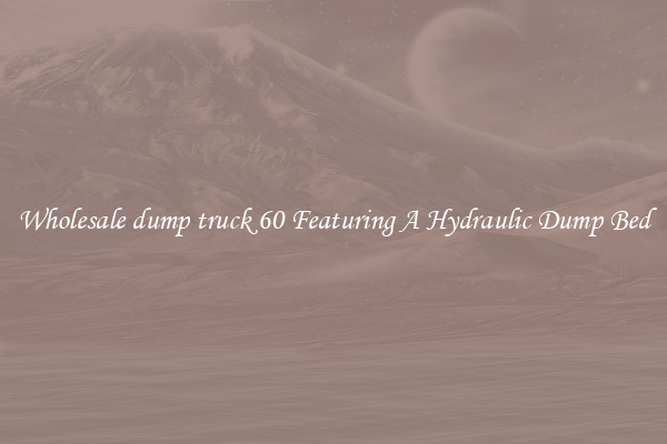Wholesale dump truck 60 Featuring A Hydraulic Dump Bed