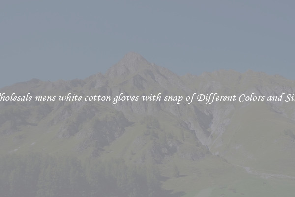 Wholesale mens white cotton gloves with snap of Different Colors and Sizes