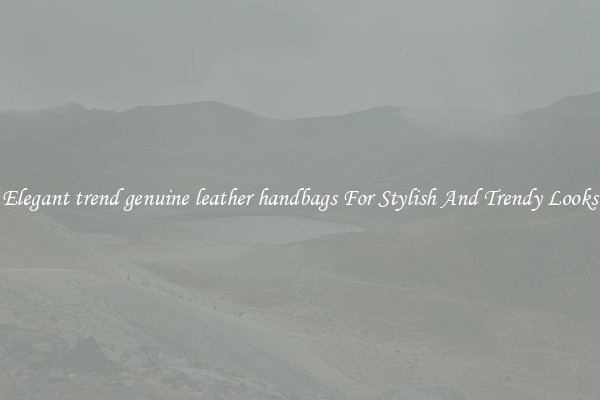 Elegant trend genuine leather handbags For Stylish And Trendy Looks