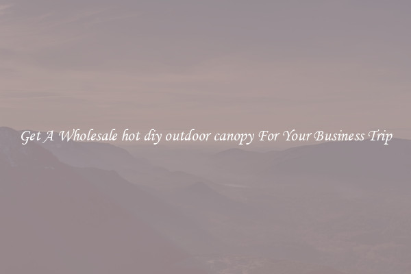Get A Wholesale hot diy outdoor canopy For Your Business Trip