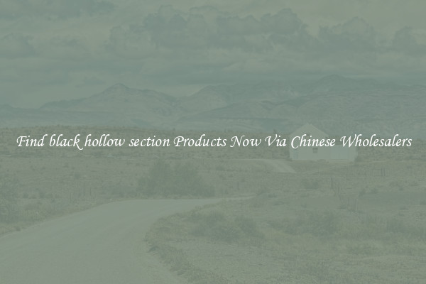 Find black hollow section Products Now Via Chinese Wholesalers