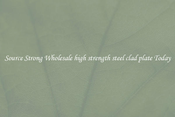 Source Strong Wholesale high strength steel clad plate Today